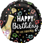 Happy Birthday Bold Bubbly 17" Balloon