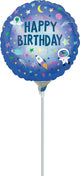 Happy Birthday Outer Space 9" Air-fill Balloon (requires heat sealing)