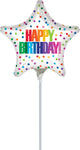 Happy Birthday Color Dots 9" Air-fill Balloon (requires heat sealing)
