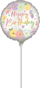 Boho Birthday Flowers 9" Air-fill Balloon (requires heat sealing)