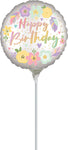 Boho Birthday Flowers 4" Air-fill Balloon (requires heat sealing)