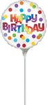 Happy Birthday Dots Of Color 4" Air-fill Balloon (requires heat sealing)