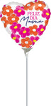 Feliz Diá Mamá Flowers 4" Air-fill Balloon (requires heat sealing)