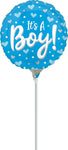 It's A Boy Hearts and Dots 4" Air-fill Balloon (requires heat sealing)
