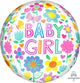 Baby Girl Butterfly Orbz 16" Balloon