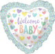 Baby Ruffle Heart 28" Balloon