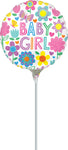 Baby Girl Butterfly 9" Air-fill Balloon (requires heat sealing)