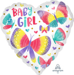 Baby Girl Butterflies 17" Balloon