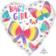 Baby Girl Butterflies 17" Balloon