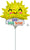 Get Well Happy Sun Iridescent 14" Balloon