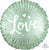 Satin Mint Green Love Burst 18" Balloon