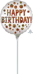 Satin Birthday Sequins 9" Air-fill Balloon (requires heat sealing)