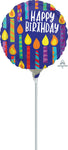 Happy Birthday Happy Candles 9" Air-fill Balloon (requires heat sealing)