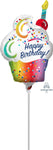 Rainbow Ombré Cupcake 14" Balloon