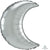 Platinum Crescent 17" Balloon