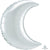 White Satin Crescent 35" Balloon