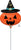 Witch Pumpkin 14" Balloon (requires heat-sealing)