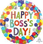 Boss's Day Bursty Dots 17" Balloon