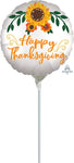 Happy Thanksgiving Satin Infused Floral 4" Air-fill Balloon (requires heat sealing)