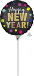 Dotted New Year 9" Air-fill Balloon (requires heat sealing)