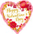 Happy Valentine's Day Floral Wreath 17" Balloon