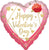 Happy Valentine's Day Watercolor Faceted Heart 17" Balloon