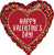 Happy Valentine's Day Animal Print 17" Balloon