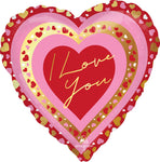 I Love You Pretty Hearts 17" Balloon