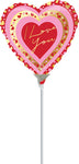 I Love You Pretty Hearts 9" Air-fill Balloon (requires heat sealing)