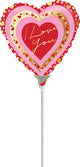I Love You Pretty Hearts 9" Air-fill Balloon (requires heat sealing)