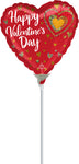 Happy Valentine's Day Glitter Hearts 9" Air-fill Balloon (requires heat sealing)