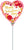 Happy Valentine's Day Floral Wreath 4" Air-fill Balloon (requires heat sealing)