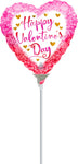 Happy Valentine's Day Watercolor Damask 4" Air-fill Balloon (requires heat sealing)