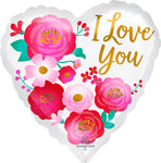 Love You Ombré Flowers 28" Balloon
