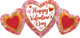 Happy Valentine's Day Marble Heart Trio 34" Balloon