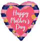 Happy Mother's Day Navy And Pink 17" Balloon