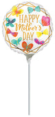 Happy Mother's Day Gold Trim 9" Air-fill Balloon (requires heat sealing)