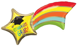 Rainbow Grad Shooting Star 27" Balloon