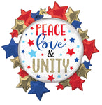 Peace Love Unity Stars 30" Balloon