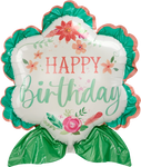 Happy Birthday Floral 27″ Balloon
