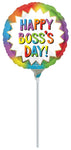 Colorful Boss's Day Burst 9" Air-fill Balloon (requires heat sealing)