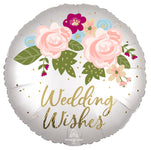 Wedding Wishes Floral 18" Balloon