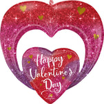 Happy Valentine's Day Ombré Sparkles 36" Balloon