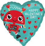Happy Valentine's Day Robot 17" Balloon