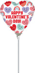 Happy Valentine's Day Cute Hearts 4" Air-fill Balloon (requires heat sealing)