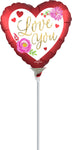 Satin Love Watercolor Floral 4" Air-fill Balloon (requires heat sealing)