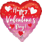 Happy Valentine's Day Pretty Hearts 18" Balloon