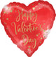 Happy Valentine's Day Tiny Gold Hearts 18" Balloon