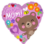 Love You Mom Bear 17" Balloon