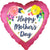 Satin Happy Mother's Day Watercolor Floral Pink 18" Balloon